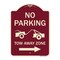 Signmission No Parking Tow-Away Zone W/ Right Arrow Heavy-Gauge Aluminum Sign, 24" x 18", BU-1824-23606 A-DES-BU-1824-23606 - alternate 1